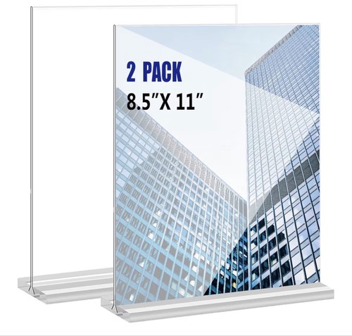 Clear acrylic sign holder wall - clear,
